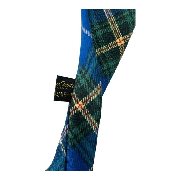 Vintage Inveresk Tartan Necktie – Blue & Green Plaid - Picture 3 of 4